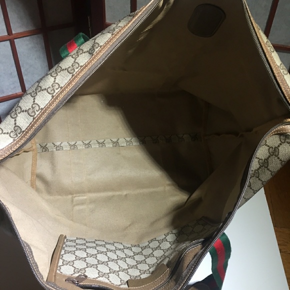 🔴SOLD🔴Vintage Gucci Webbing Sherry Boston Bag - Picture 4 of 7